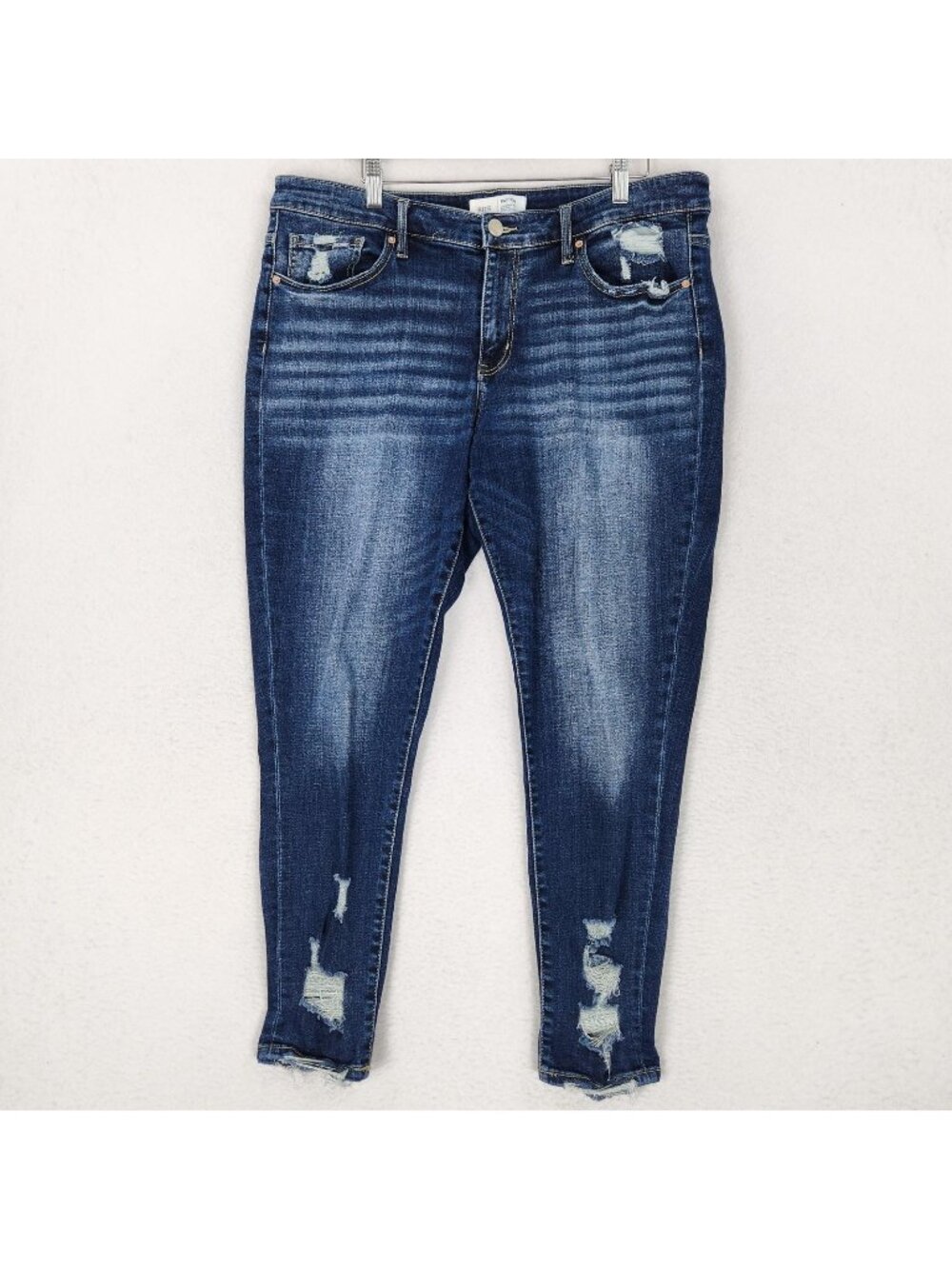 BKE Jeans Womens 33 Blue Payton Mid Rise Ankle Skinny Distressed Universal Fit